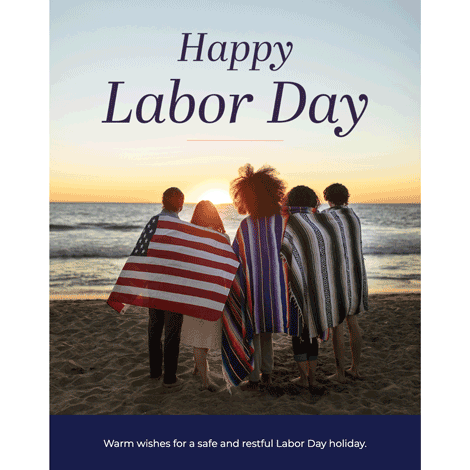 Labor Day Beachside Appreciation Business eCard